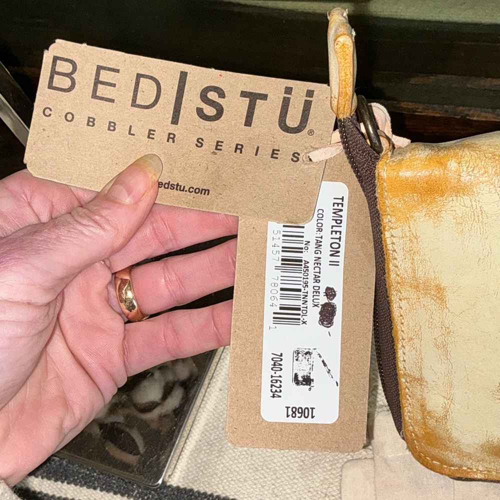 NWT Bed Stu TEMPLETON II Tang Nectar Delux Crossbody Wallet Clutch Retail $185 - Picture 3 of 14